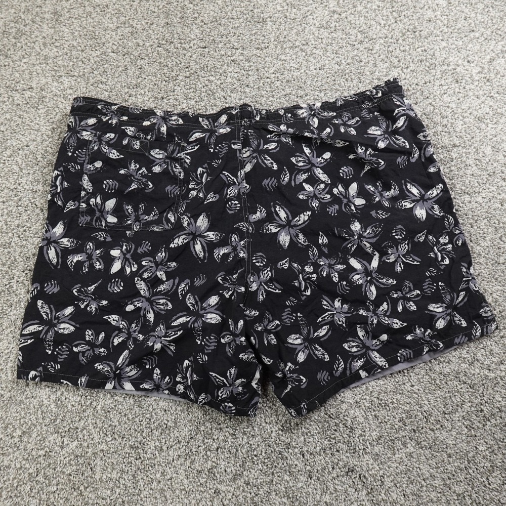 VTG Ocean Pacific Shorts Mens L Black Gray Hawaiian Board Swim Surf OP 80s 90s